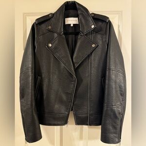 cupcakes and cashmere Women's Washed Vegan Leather Moto Jacket